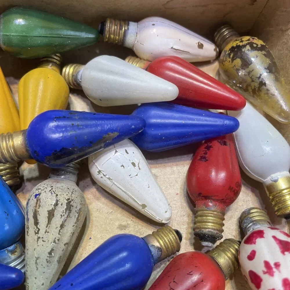 Vintage GE C6 Christmas Light Bulbs Working 30 PCs